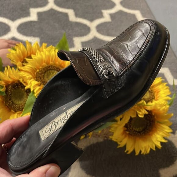 Vintage Brighton Slide-on Leather Shoes Made in Italy - Picture 7 of 14